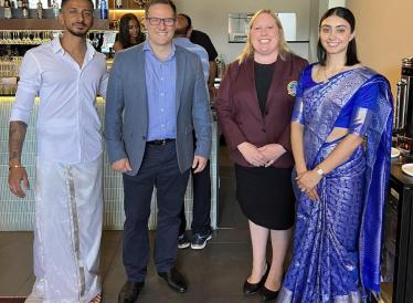 Official opening of Cuvai @ Bella Vista with owners, Thuva and Karen and Hills Mayor Dr Michelle Byrne