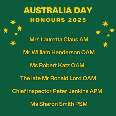Australia Day Honours 2025 Australia Day Honours 2025